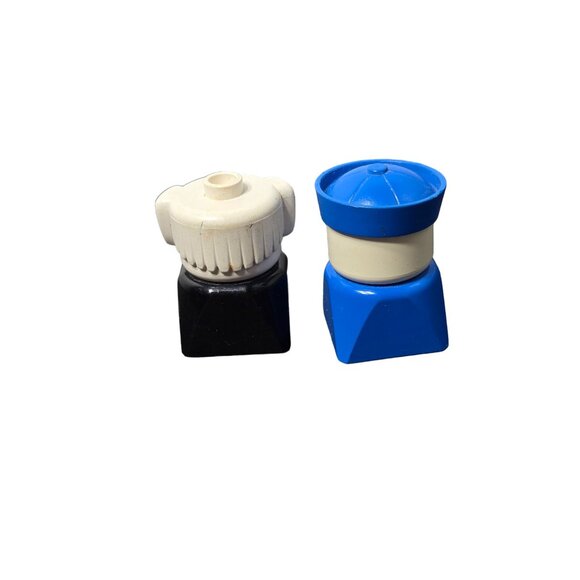 Vintage Lego Duplos Square Figures Boy & Dog Vtg Retro Imaginative Play - Picture 2 of 6